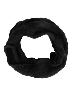 Black Cable Knit Infinity Scarf